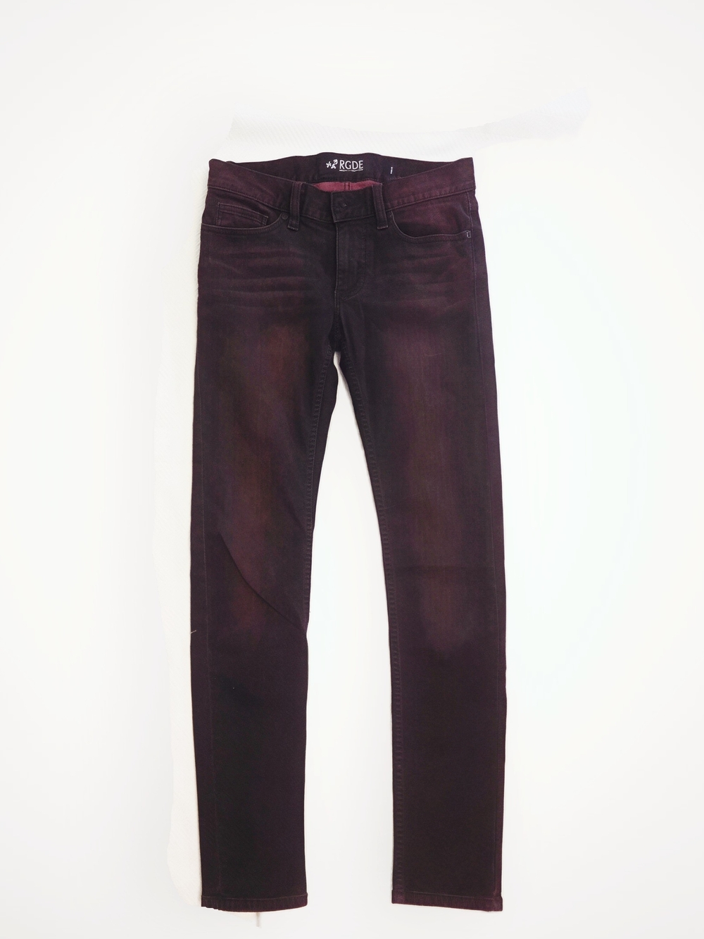 RUDE Skinny Jeans in Deep Wine